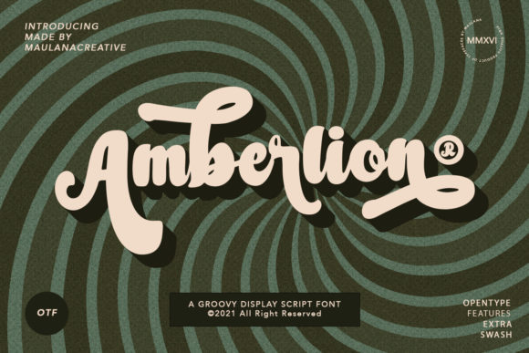 Amberlion Script: A Groovy Retro Handwritten Font for Editorial Design