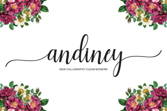 Andiney Script: A Modern Calligraphy Font for Elegant Branding