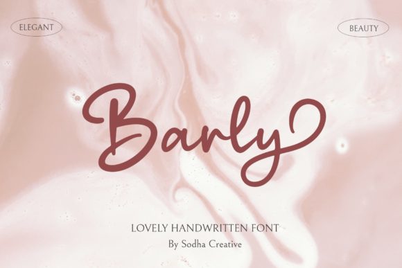 Barly - Cute Script: A Delicate Handwritten Typeface for Thoughtful Design