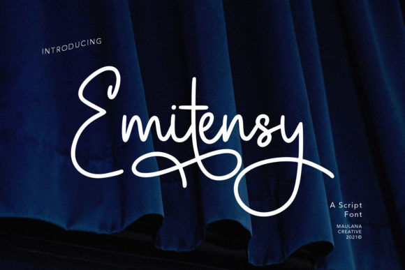 Emitensy Script: A Joyful Vintage Script Font for Small Business Branding