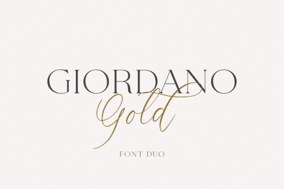 Giordano Gold: Elegant Script & Serif Font for Digital Design