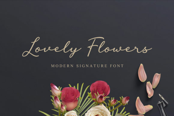 Lovely Flowers Script Font for Elegant Digital Design