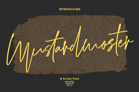 Mustardmoster Script: A Romantic Script Handwritten Font for Makers