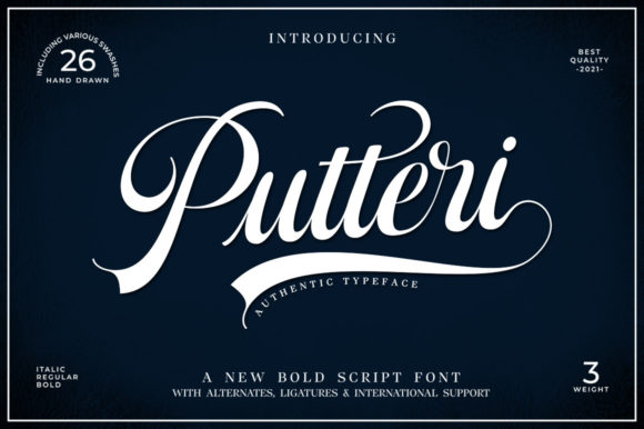 Putteri Script Font for Handmade & Romantic Design Projects