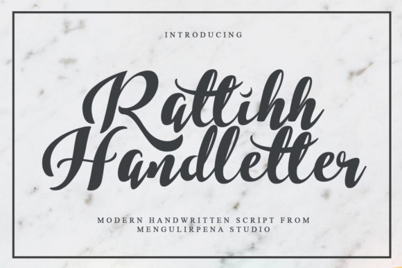 Rattihh Script Font for Handmade & Wedding Design