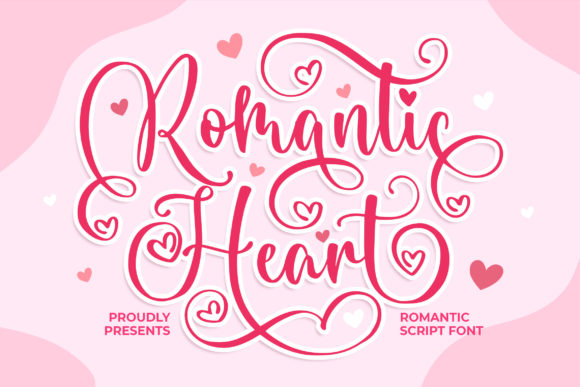 Romantic Heart Script Handwritten Font for Digital Design