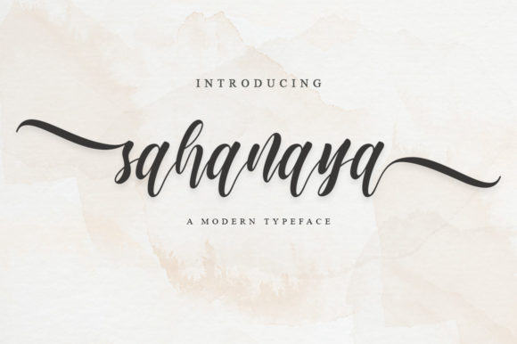 Sahanaya Script: A Fashionable Handwritten Font for Small Business Branding