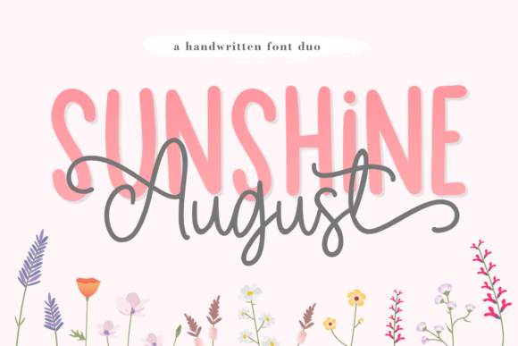 Sunshine August Font: Branded Yet Friendly Script & Sans Serif Duo