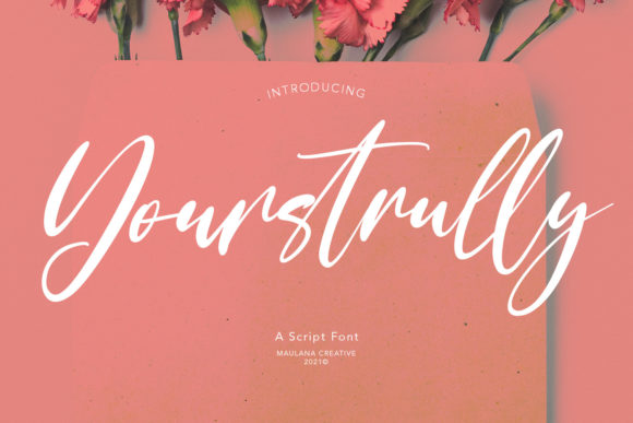Yourstrully Script: Elegant Romance in Every Curve