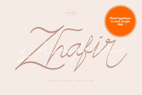 Zhafir Script: A Delicate Cursive Font for Elegant Campaigns